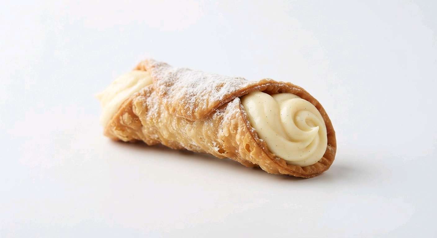 Canudo doce de creme pasteleira